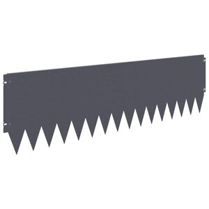 vidaXL Bordure de Pelouse 10 pcs 103 x 30 cm Acier Anthracite