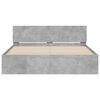 vidaXL Cadre de lit avec LED sans matelas gris b&eacute;ton 160x200 cm