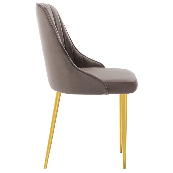 vidaXL Chaises &agrave; manger lot de 2 gris clair velours