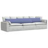 vidaXL Coussins de canap&eacute; 2 pcs Bleu denim 200 x 40 cm tissu