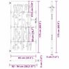 vidaXL Porte de Jardin Noir 85 x 175 cm Acier peint par poudre