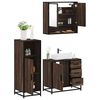 vidaXL Ensemble de meubles de salle de bain 3 pcs Chêne marron