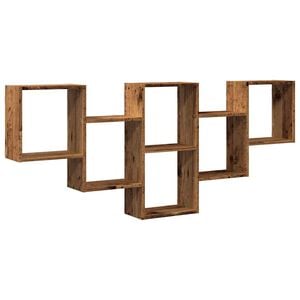 vidaXL &Eacute;tag&egrave;re murale vieux bois 159x18x66 cm bois d'ing&eacute;nierie