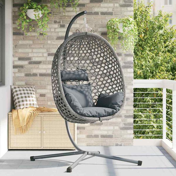 vidaXL Chaise suspendue anthracite et gris 104 x 100 x 191 cm