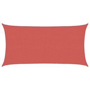 vidaXL Voile d'ombre 2 x 6 m HDPE Rectangulaire Terre cuite