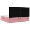 vidaXL Lit avec rangement et LED avec LED Rose 200 x 200 cm Velours