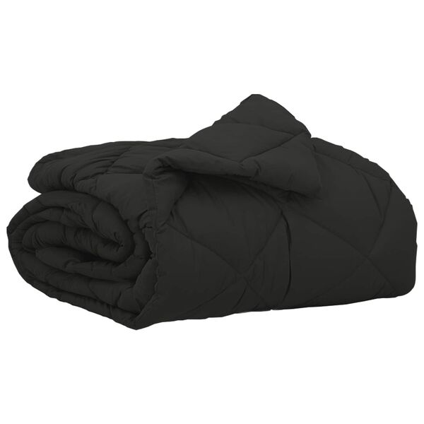 vidaXL Duvet d'&eacute;t&eacute; simple Noir 200 x 135 cm Microfibre