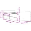 vidaXL Cadre de lit sans matelas ch&ecirc;ne sonoma 75x190 cm