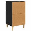 vidaXL Cabinet de chevet avec tiroir 2 pcs Ch&ecirc;ne noir 40 x 35 x 70 cm