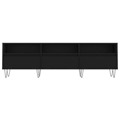 vidaXL Meuble TV noir 150x30x44,5 cm bois d'ingénierie