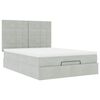 vidaXL Cadre de lit ottoman et matelas gris clair 140x190 velours