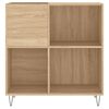 vidaXL Armoire à disques chêne sonoma 84,5x38x89 cm bois d'ingénierie