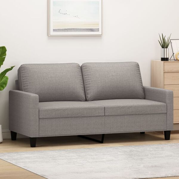 vidaXL Canap&eacute; &agrave; 2 places Taupe 140 cm Tissu