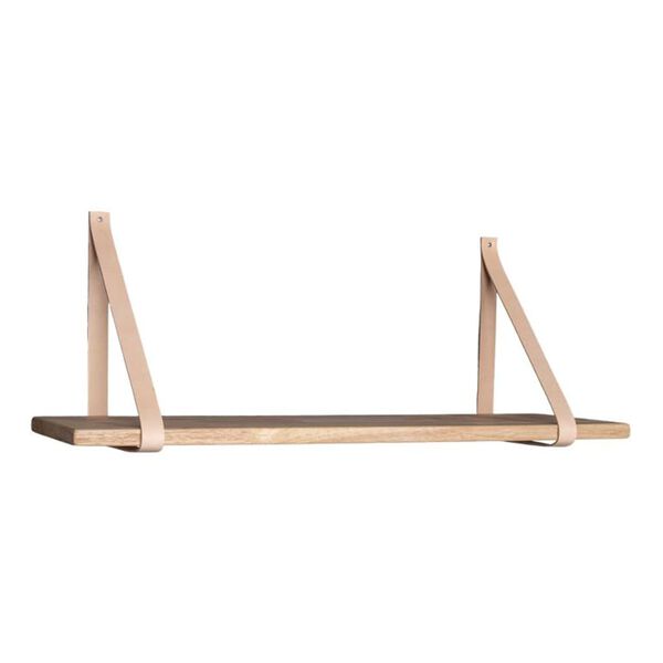House Nordic &Eacute;tag&egrave;re avec sangles en cuir Lila Naturel