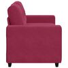 vidaXL | Canapé deux places | avec coussin Rouge bordeaux Velours