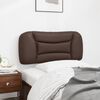 vidaXL Coussin de t&ecirc;te de lit Hvar marron 80 cm similicuir