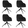 vidaXL Chaises &agrave; manger lot de 4 Noir Velours