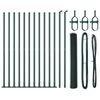 vidaXL Poteau de cl&ocirc;ture. Vert 25 x 1,2 m (maille de 13 mm) Acier
