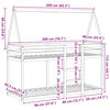 vidaXL Lit superposé sans matelas 90x200 cm bois de pin massif