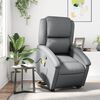 vidaXL Fauteuil inclinable de massage Gris Similicuir