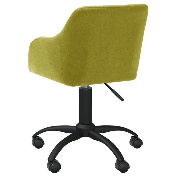 vidaXL Chaise pivotante de salle &agrave; manger Vert Tissu