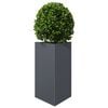 vidaXL Jardini&egrave;res 2 pcs anthracite triangulaire 50x43x75 cm acier