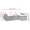 vidaXL Salon de jardin avec coussins 4 pcs beige r&eacute;sine tress&eacute;e