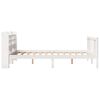 vidaXL Cadre de lit avec t&ecirc;te de lit sans matelas blanc 160x200 cm