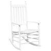vidaXL Chaises &agrave; bascule lot de 2 table pliable blanc massif peuplier