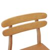 vidaXL Chaise de salle &agrave; manger 2 pcs Naturel