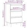 vidaXL Buffet ch&ecirc;ne fum&eacute; 40x35x70 cm bois d'ing&eacute;nierie