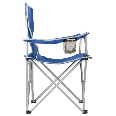 Bo-Camp Chaise pliable de camping Acier Bleu 1267188