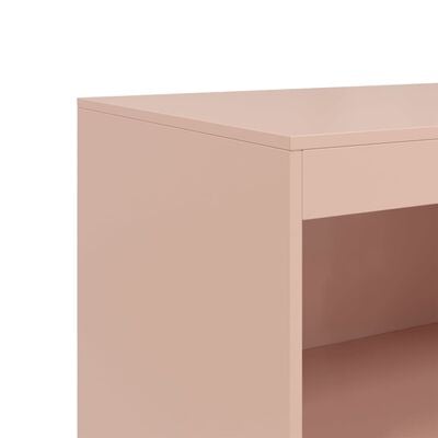 vidaXL Buffet rose 67x39x107 cm acier