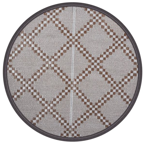 vidaXL Tapis d'ext&eacute;rieur ARAKIL marron &Oslash;200 cm PP