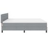 vidaXL Lit &agrave; ressorts avec matelas Gris clair 200 x 200 cm tissu