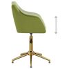vidaXL Chaise pivotante de salle &agrave; manger Vert clair Velours