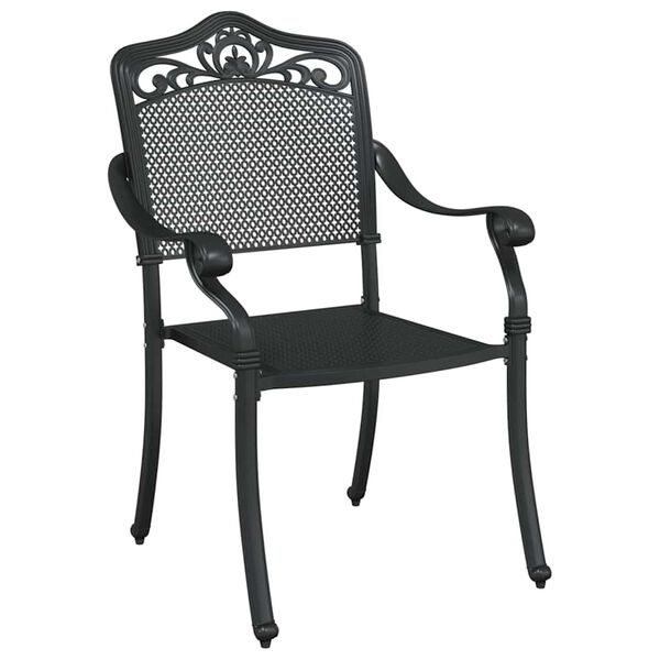 vidaXL Ensemble de tables de jardin 3 pcs Noir Aluminium coul&eacute;