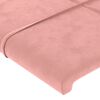 vidaXL Tête de lit Rose 90x5x78/88 cm Velours