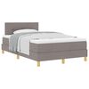 vidaXL Lit &agrave; ressorts avec matelas Taupe 120 x 200 cm tissu