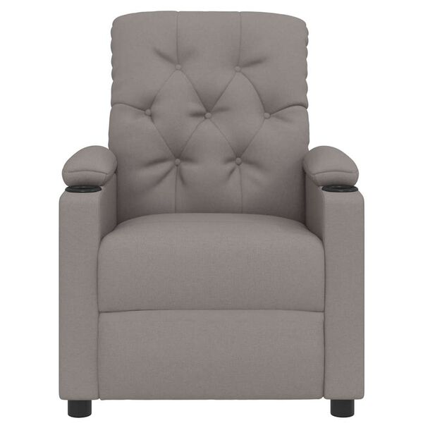 vidaXL Fauteuil inclinable Taupe Tissu