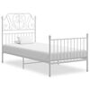 vidaXL Cadre de lit sans matelas blanc m&eacute;tal 100x200 cm