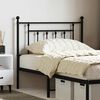 vidaXL T&ecirc;te de lit de remplacement m&eacute;tal noir 90 cm