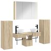 vidaXL Ensemble de mobilier de salle de bain 6 pc Ch&ecirc;ne Sonoma