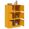 vidaXL Buffet jaune moutarde 67x39x107 cm acier