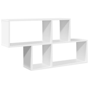 vidaXL &Eacute;tag&egrave;re murale blanc 100x20x53 cm bois d'ing&eacute;nierie