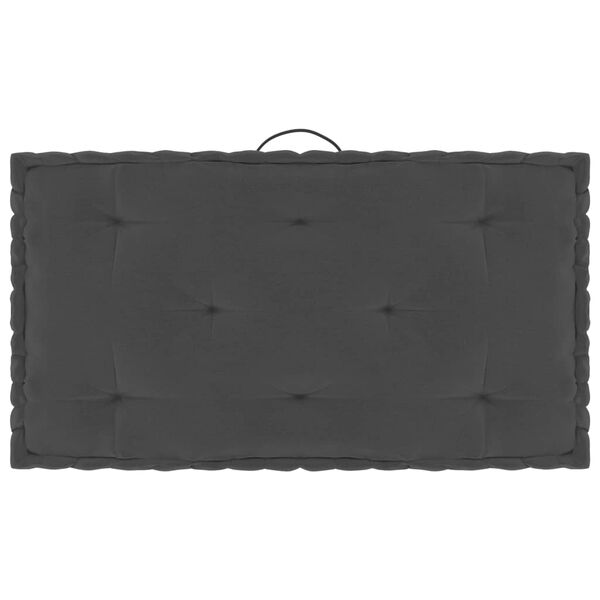 vidaXL Coussins de plancher de palette lot de 4 Anthracite Coton