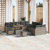 vidaXL Ensemble de canap&eacute; de jardin 13 pcs Gris polyrotin
