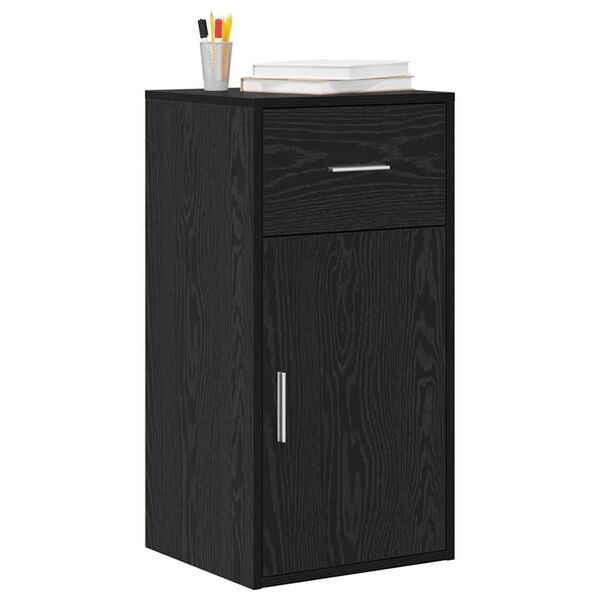 vidaXL Buffet avec tiroir Ch&ecirc;ne noir 38 x 34 x 75 cm