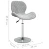 vidaXL Chaises pivotantes &agrave; manger lot de 6 Gris clair Velours