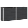 vidaXL Jardini&egrave;re sur&eacute;lev&eacute;e Noir 200 x 50 x 91 cm WPC et Aluminium